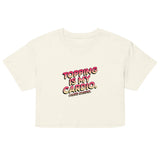 Debut garment mockup | Topping Is My Cardio (Crop Top) | Natural