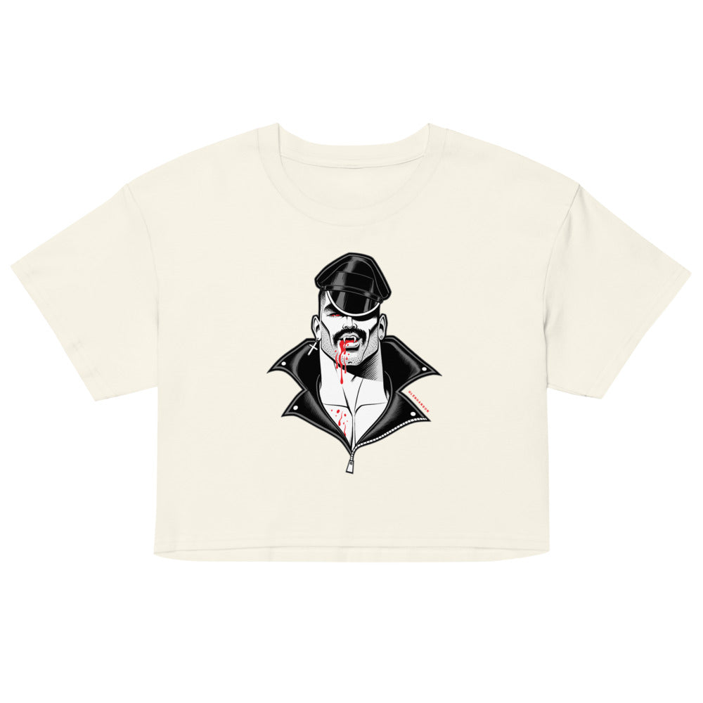 Debut garment mockup | Bloodsucker (Crop Top) | Natural