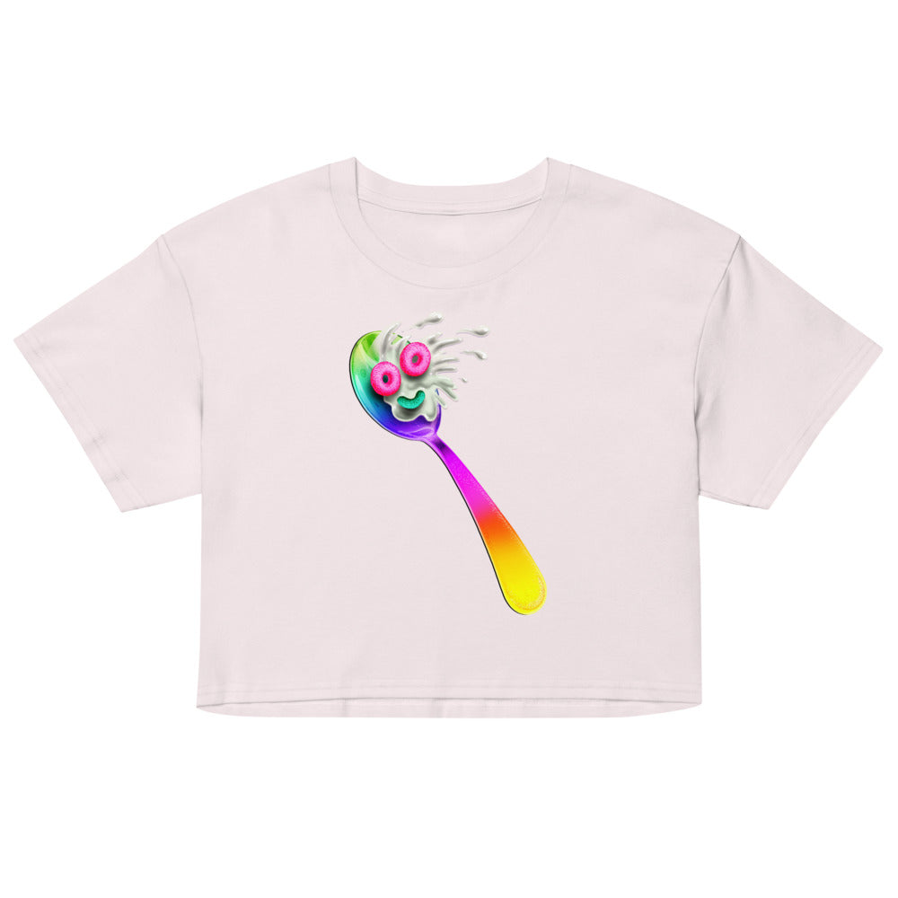 Spooning Leads to Forking (Crop Top) - Orchid
