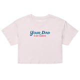 Debut garment mockup | Your Dad is my Cardio (Crop Top) | Orchid