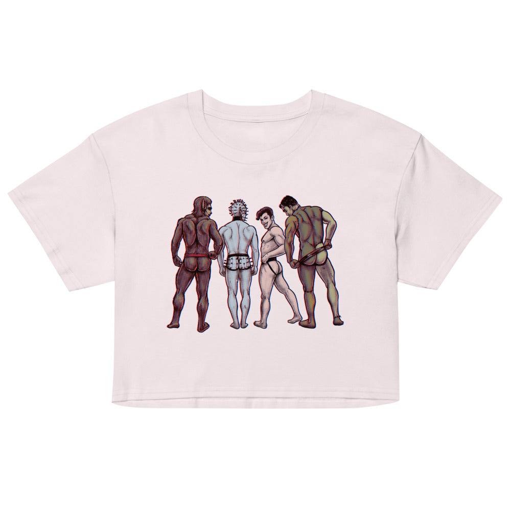 Debut garment mockup | Monster Jocks (Crop Top) | Orchid