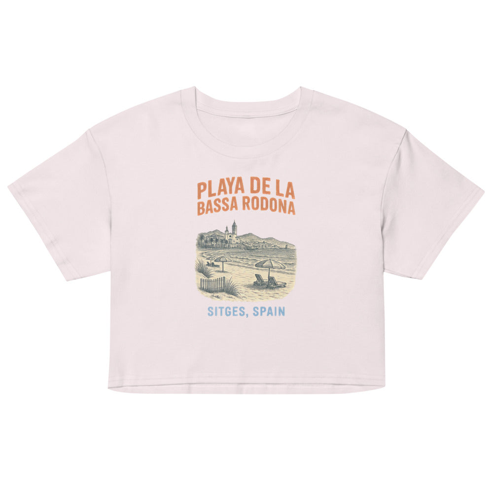 Debut garment mockup | Playa de la Bassa Rodone (Crop Top) | Orchid