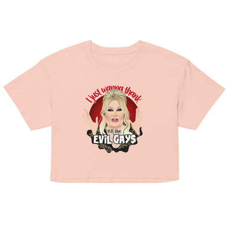 Evil Gays (Crop Top) - Pale Pink