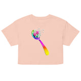 Spooning Leads to Forking (Crop Top) - Pale Pink