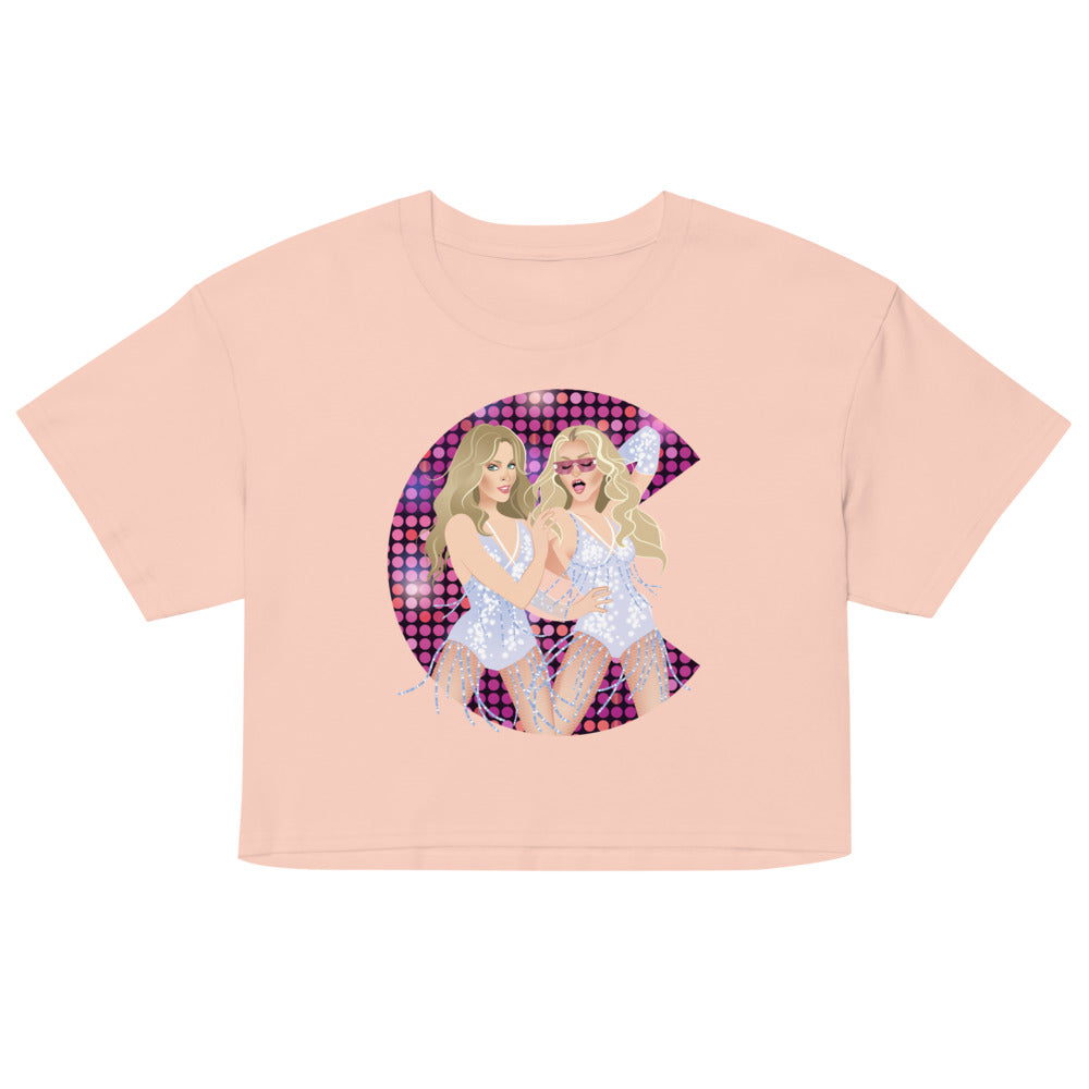Debut garment mockup | Cell Block Pop (Crop Top) | Pale Pink