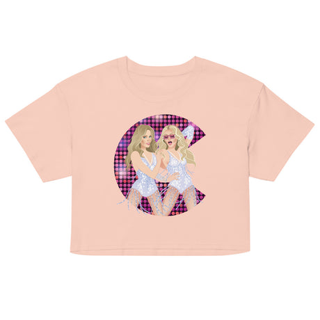 Debut garment mockup | Cell Block Pop (Crop Top) | Pale Pink