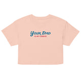 Debut garment mockup | Your Dad is my Cardio (Crop Top) | Pale Pink