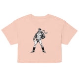 Debut garment mockup | Permission to Land (Crop Top) | Pale Pink