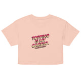 Debut garment mockup | Topping Is My Cardio (Crop Top) | Pale Pink