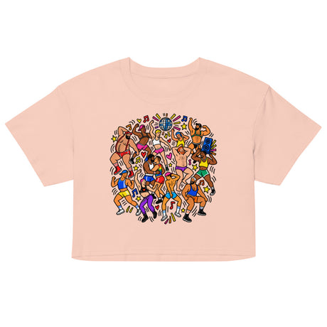 Debut garment mockup | Can't Stop Won't Stop (Crop Top) | Pale Pink