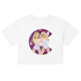 Debut garment mockup | Cell Block Pop (Crop Top) | White