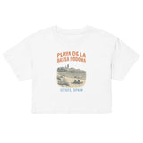 Debut garment mockup | Playa de la Bassa Rodone (Crop Top) | White