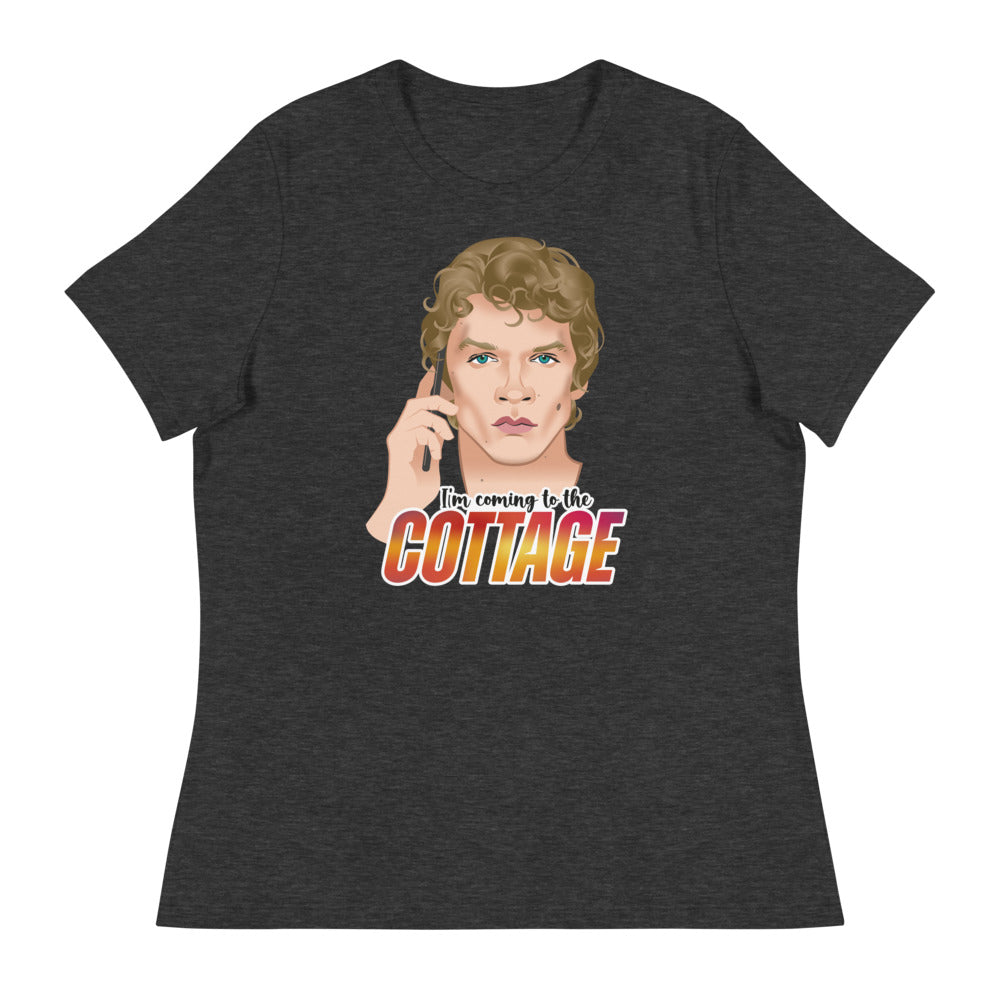 Debut garment mockup | The Cottage (Women's) | Dark Grey Heather