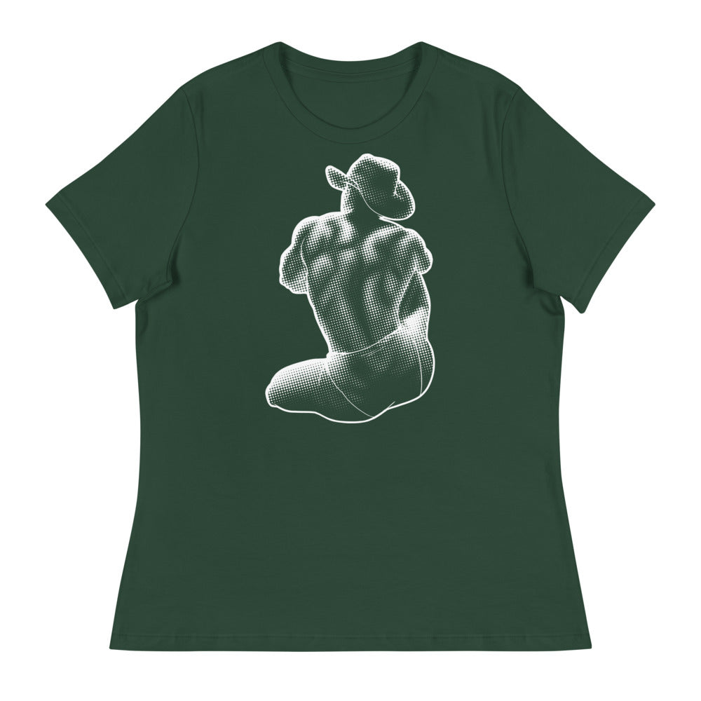 Debut garment mockup | Bikini Cowboy (Women's) | Forest Green