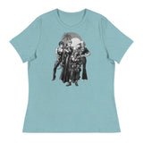 Debut garment mockup | Tom of Shady Pines (Women's) | Heather Blue Lagoon