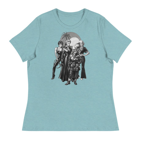 Debut garment mockup | Tom of Shady Pines (Women's) | Heather Blue Lagoon