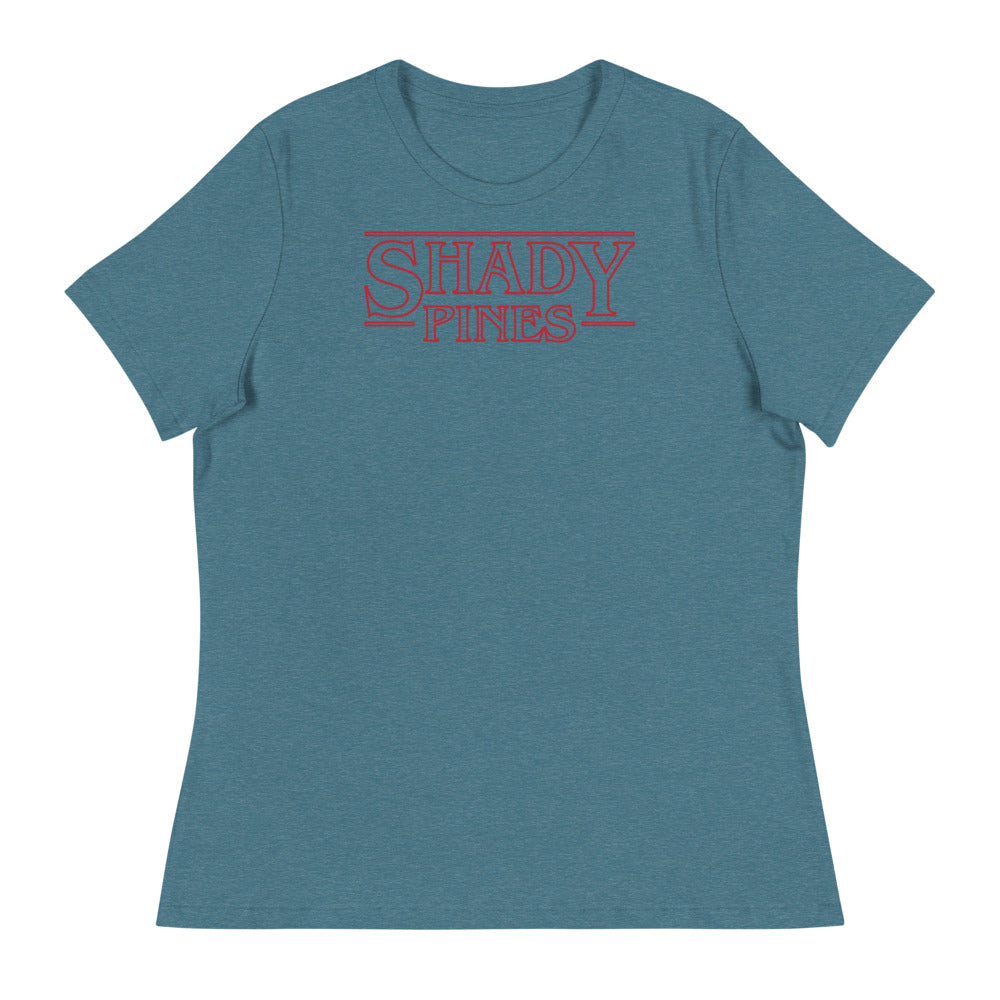Debut garment mockup | Shady Pines (Women's) | Heather Deep Teal