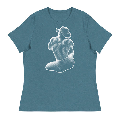 Debut garment mockup | Bikini Cowboy (Women's) | Heather Deep Teal