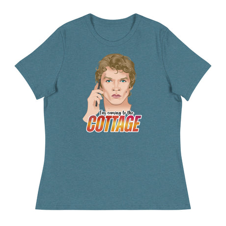 Debut garment mockup | The Cottage (Women's) | Heather Deep Teal