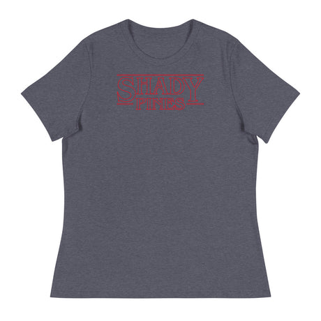 Debut garment mockup | Shady Pines (Women's) | Heather Navy