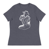 Debut garment mockup | Bikini Cowboy (Women's) | Heather Navy