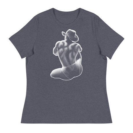Debut garment mockup | Bikini Cowboy (Women's) | Heather Navy