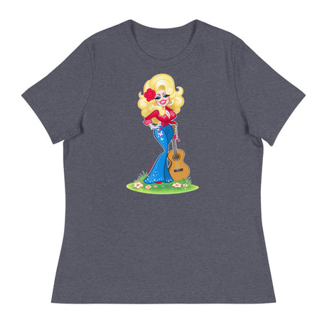 Debut garment mockup | Smoky Mountain Glam (Women's) | Heather Navy