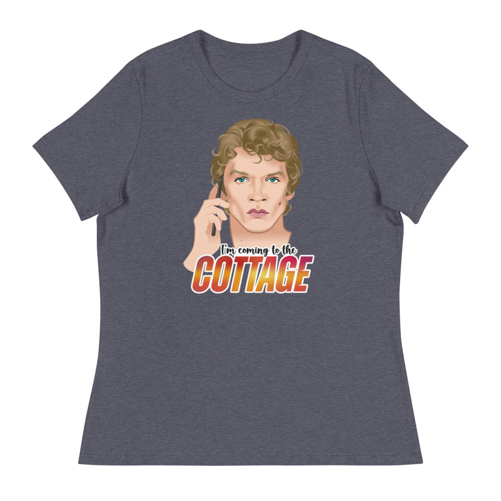 Debut garment mockup | The Cottage (Women's) | Heather Navy