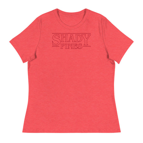 Debut garment mockup | Shady Pines (Women's) | Heather Red