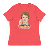 Debut garment mockup | The Cottage (Women's) | Heather Red