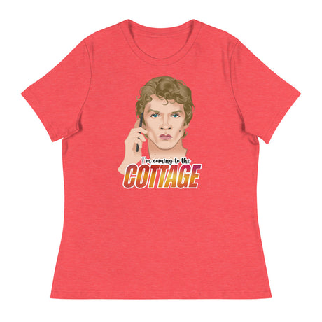 Debut garment mockup | The Cottage (Women's) | Heather Red