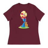 Debut garment mockup | Smoky Mountain Glam (Women's) | Maroon