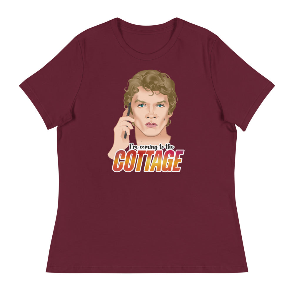 Debut garment mockup | The Cottage (Women's) | Maroon