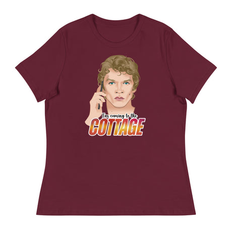 Debut garment mockup | The Cottage (Women's) | Maroon