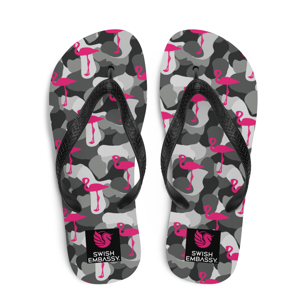 Battle Flamingo (Flip Flops)-Flip Flops-Swish Embassy