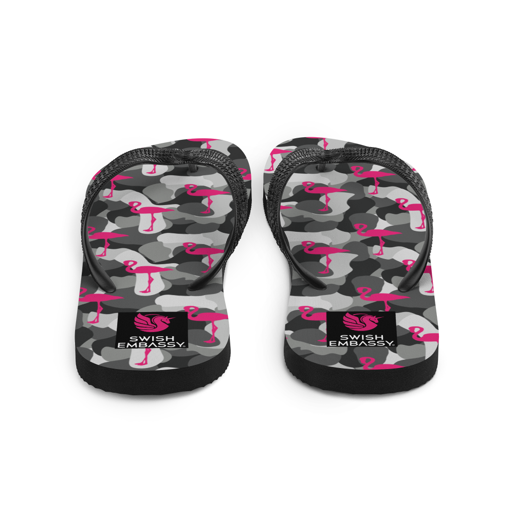 Battle Flamingo (Flip Flops)-Flip Flops-Swish Embassy