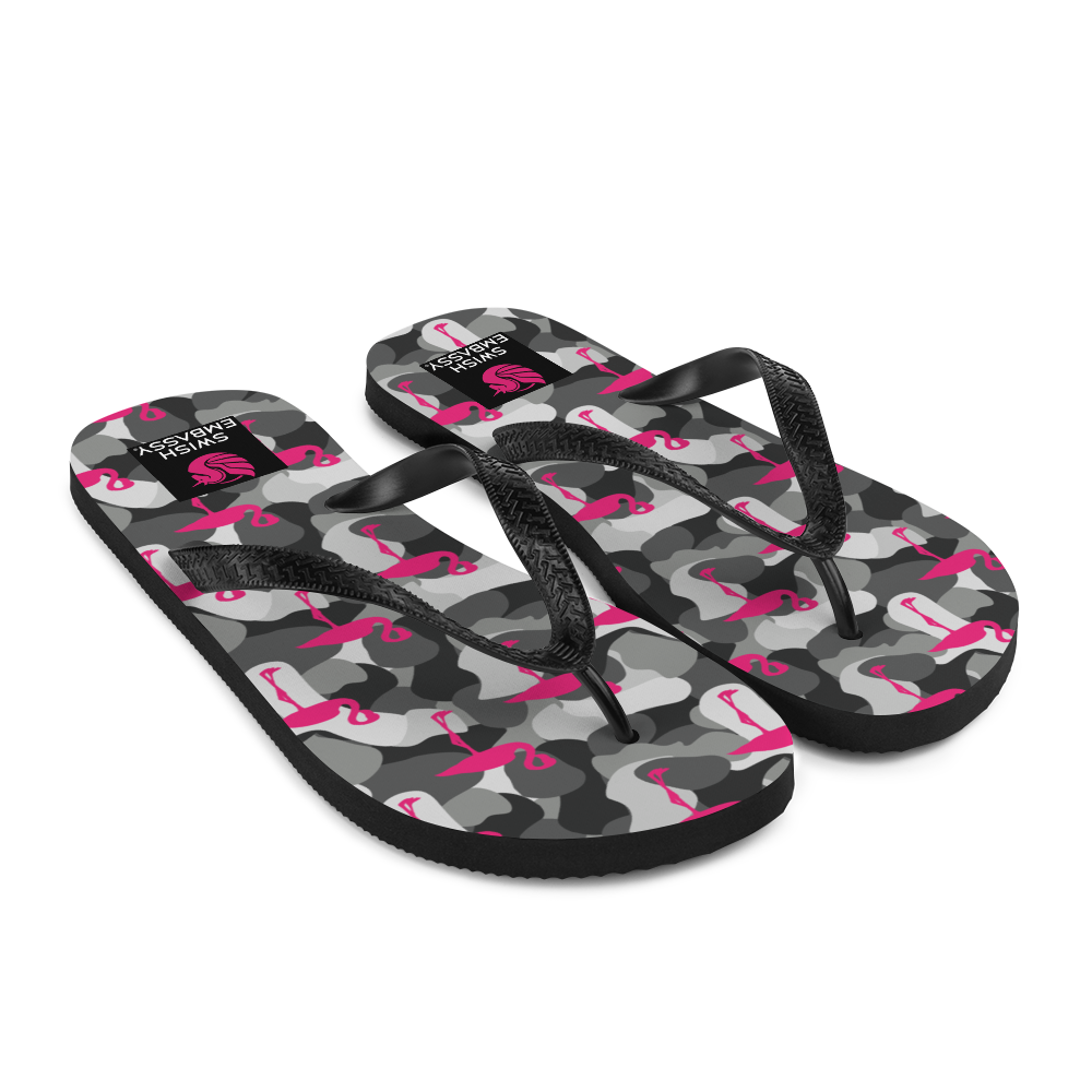 Battle Flamingo (Flip Flops)-Flip Flops-Swish Embassy