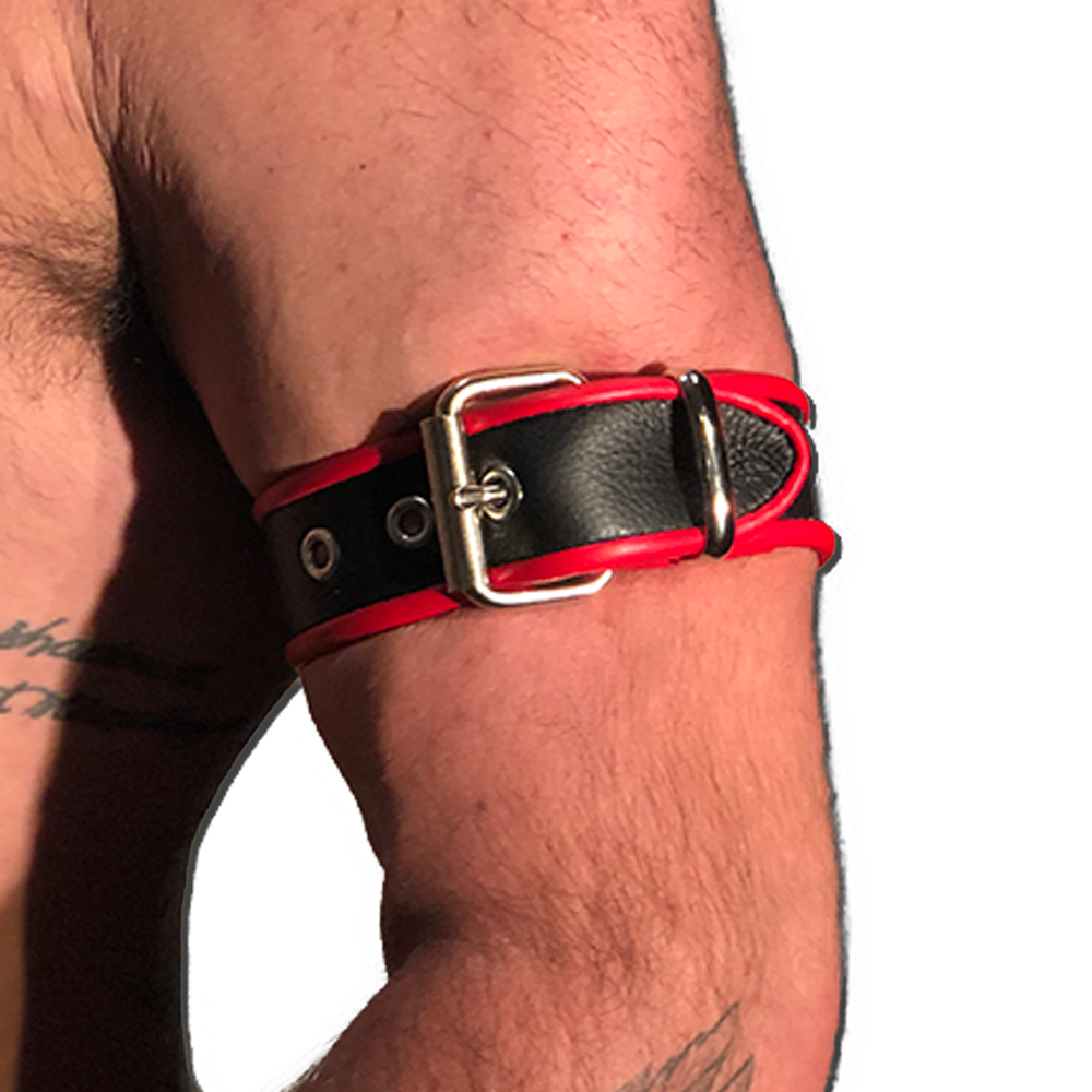 Buckle Armband with Color Piping-Leather-Swish Embassy