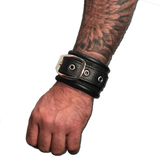 Buckle Wristband with Color Piping-Leather-Swish Embassy