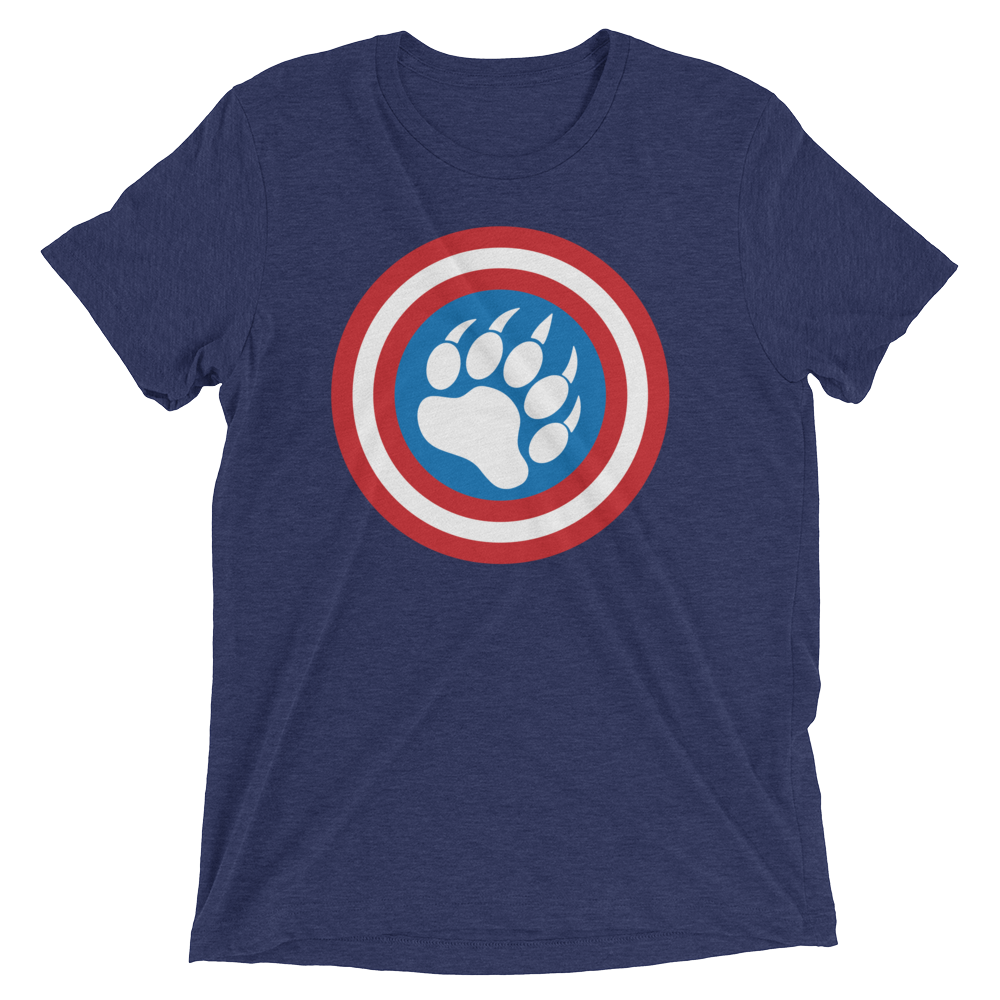 Cap'n Ameribear (Retail Triblend)-Triblend T-Shirt-Swish Embassy