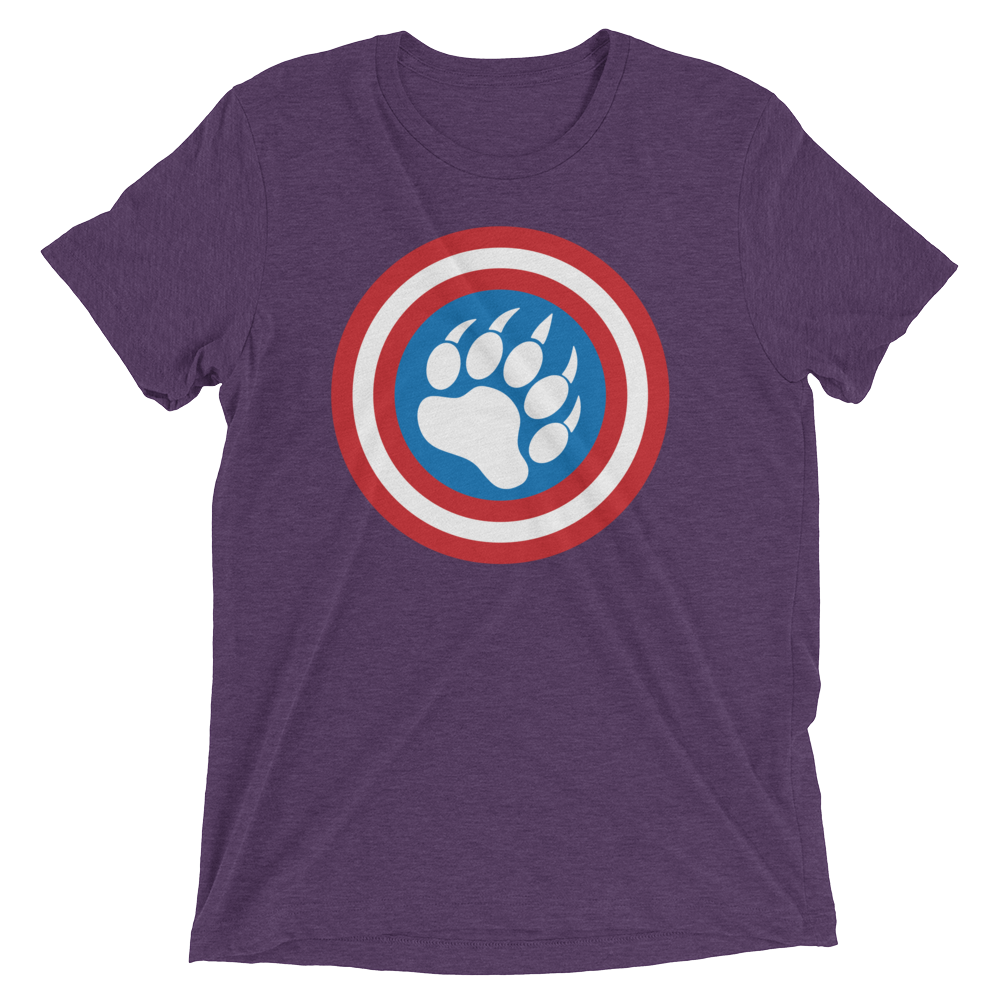 Cap'n Ameribear (Retail Triblend)-Triblend T-Shirt-Swish Embassy