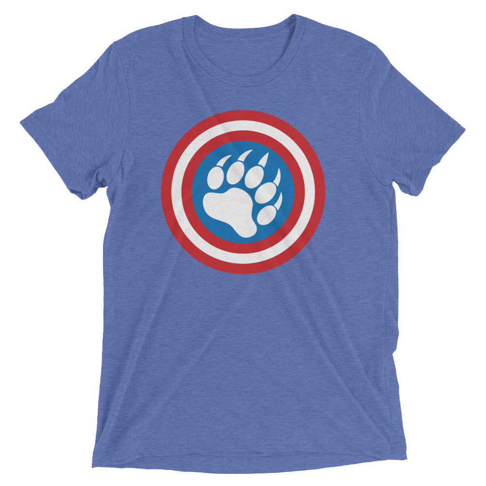 Cap'n Ameribear (Retail Triblend)-Triblend T-Shirt-Swish Embassy