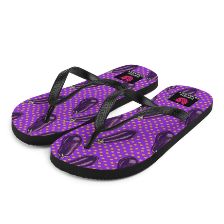 Eggplant Extravaganza (Flip Flops)-Flip Flops-Swish Embassy