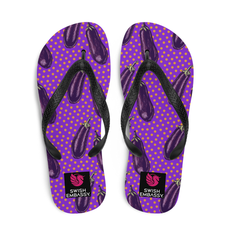 Eggplant Extravaganza (Flip Flops)-Flip Flops-Swish Embassy