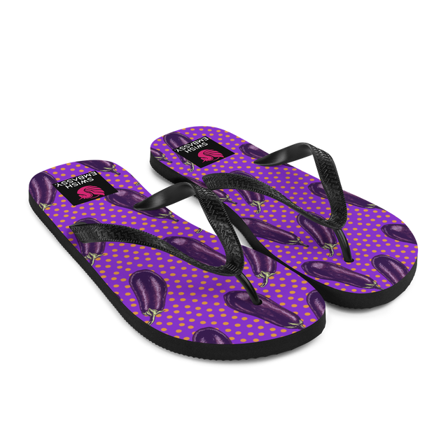 Eggplant Extravaganza (Flip Flops)-Flip Flops-Swish Embassy