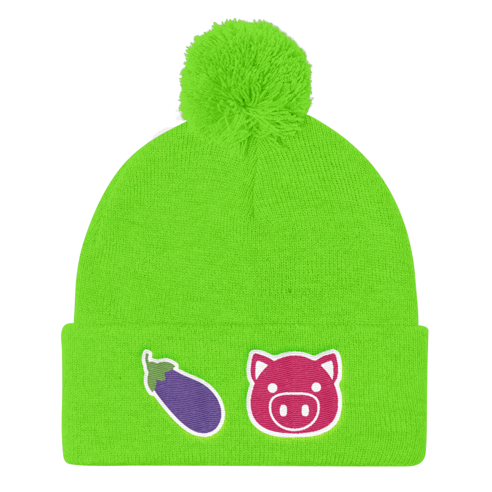 Eggplant Pig (Beanie)-Beanie-Swish Embassy