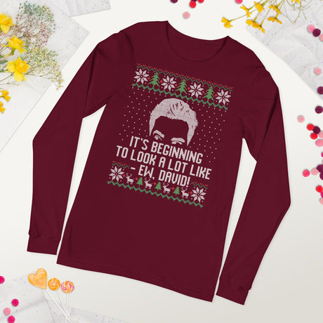 Ew David (Ugly Christmas)-T-Shirts-Swish Embassy