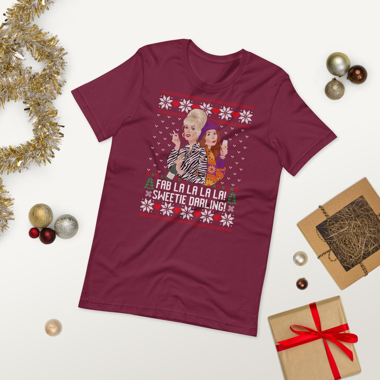 Fab La La La La (Ugly Christmas)-Christmas T-Shirts-Swish Embassy