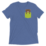 Faux Pocket Bear (Retail Triblend)-Triblend T-Shirt-Swish Embassy