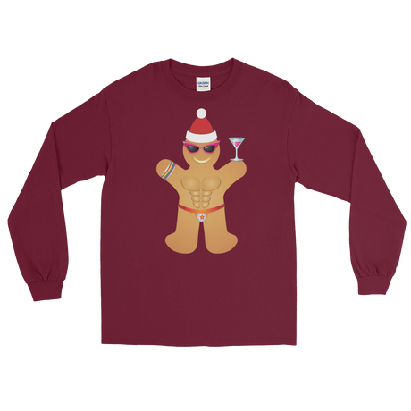 Gingerbread Circuit Man (Long Sleeve)-Long Sleeve-Swish Embassy